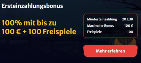 HellSpin Casino Willkommenspaket – 100% Bonus bis zu 100 € und 100 Freispiele für neue Spieler