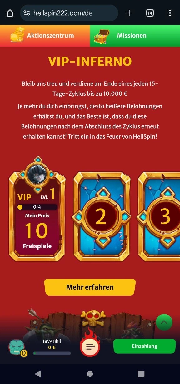 Hell spin VIP-Club für exklusive Spieler